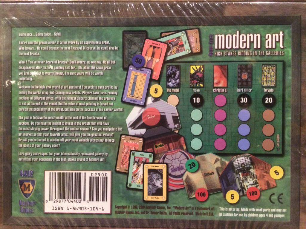 Modern Art  (3-5) board game collectible [Barcode 029877044023] - Main Image 2