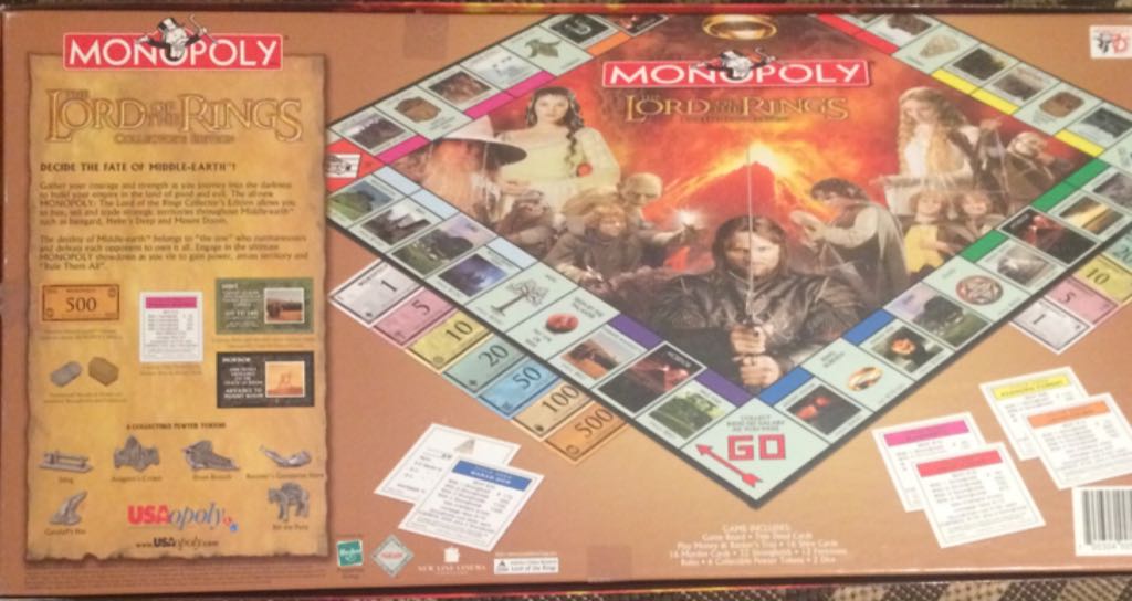 Monopoly: Lord Of The Rings Collector’s Edition  (2-6) board game collectible [Barcode 700304005175] - Main Image 2