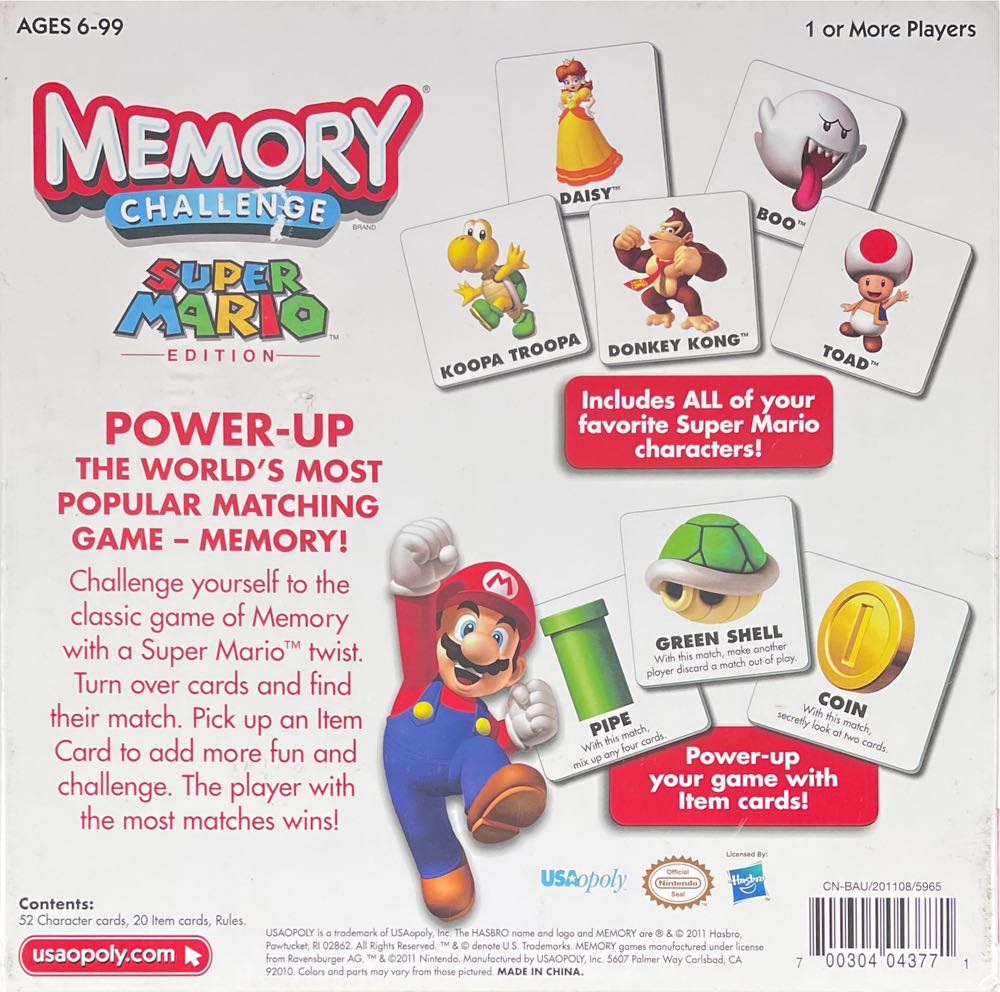 Memory Challenge Super Mario Edition  (1 Or More) board game collectible [Barcode 700304043771] - Main Image 2