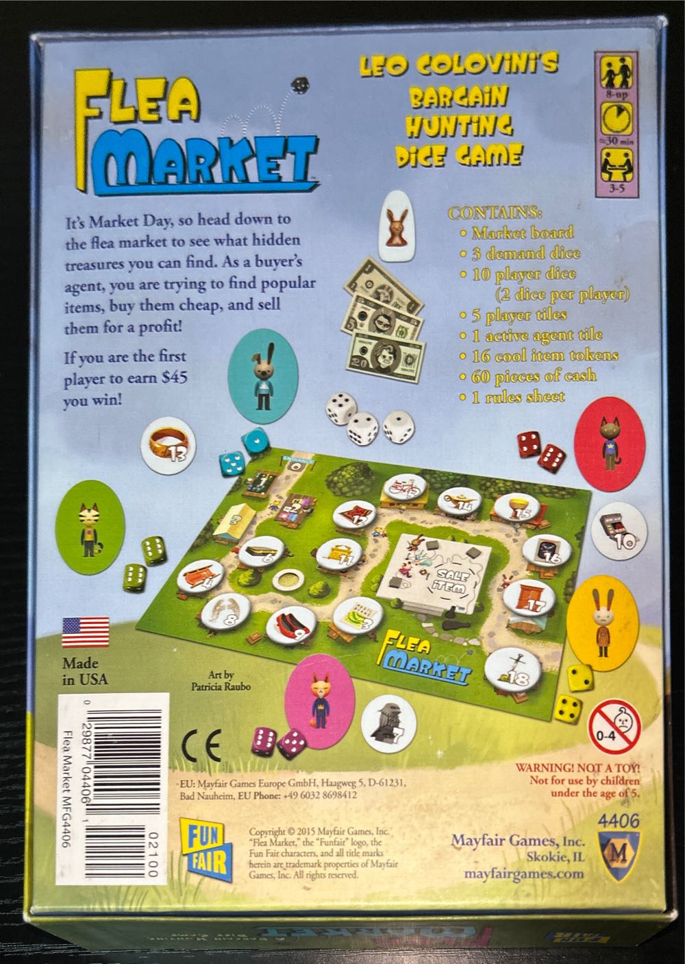 Flea Market  (3-5) board game collectible [Barcode 029877044061] - Main Image 2