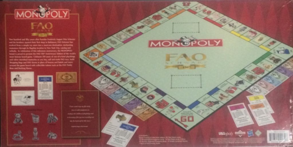 Monopoly: FAO Schwarz Anniversary 150th Edition  (2-6) board game collectible [Barcode 700304044846] - Main Image 2