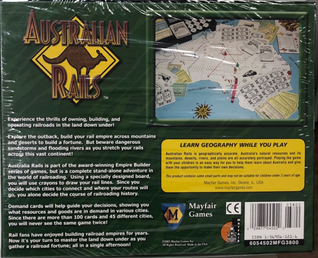 Australian Rails  (2-6) board game collectible [Barcode 029877045020] - Main Image 2