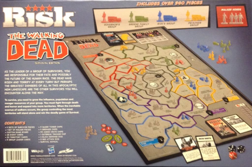 Risk: The Walking Dead Survival Edition  (2-5) board game collectible [Barcode 700304045676] - Main Image 2