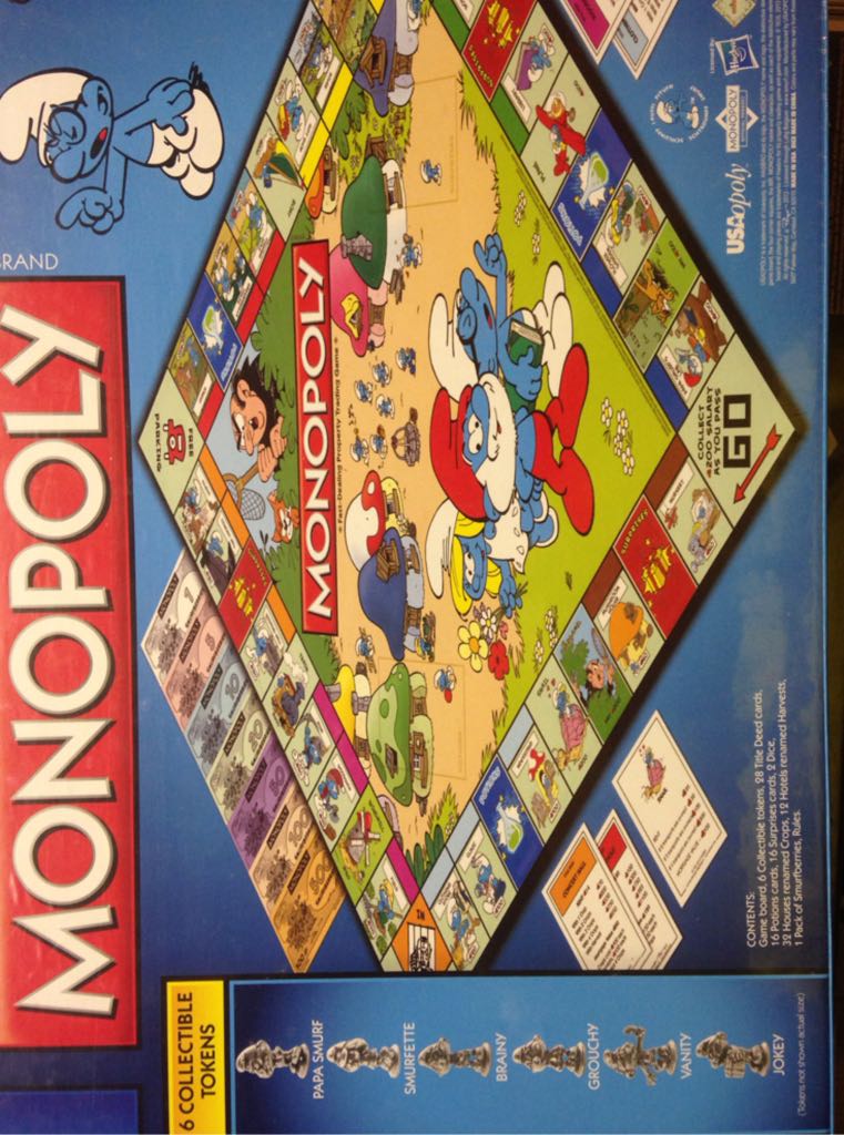 The Smurfs Monopoly  board game collectible [Barcode 700304045690] - Main Image 2