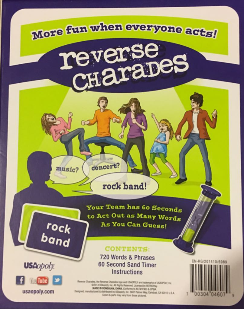 Reverse Charades  (6+) board game collectible [Barcode 700304046079] - Main Image 2