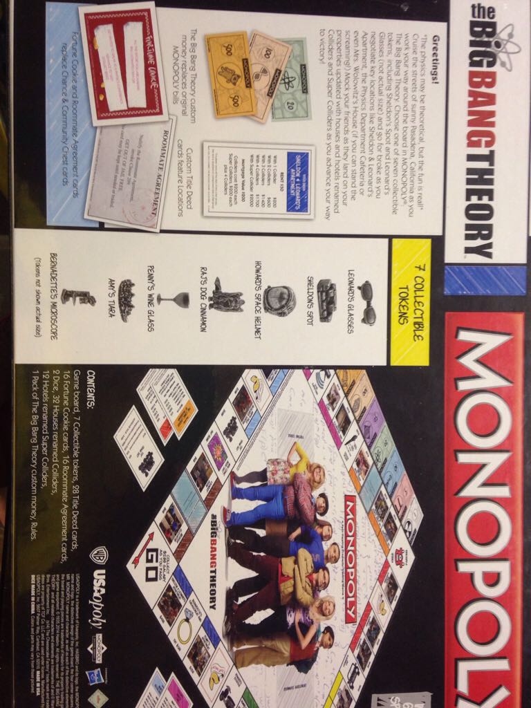 The Big Bang Theory Monopoly  (2-6) board game collectible [Barcode 700304046208] - Main Image 2