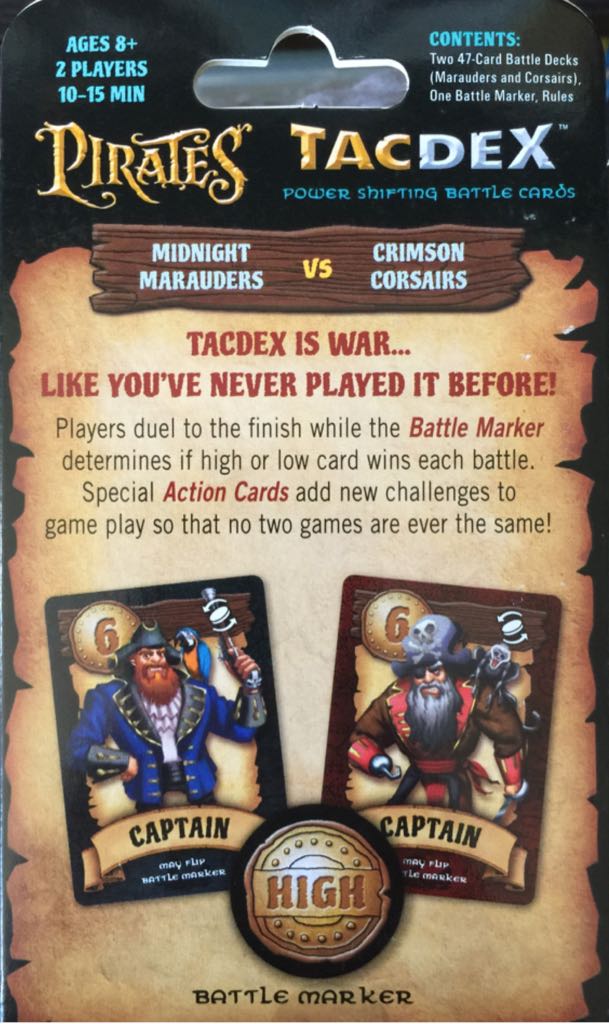 TacDex: Pirates  (2) board game collectible [Barcode 700304046338] - Main Image 2