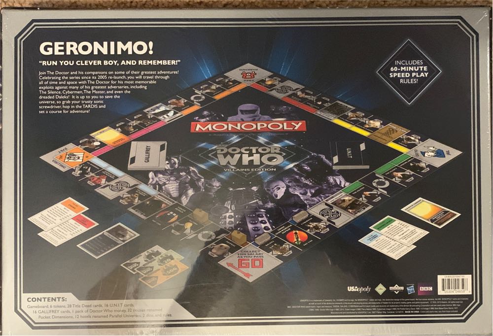 Doctor Who Villains Edition: Monopoly  (2-6) board game collectible [Barcode 700304046598] - Main Image 2