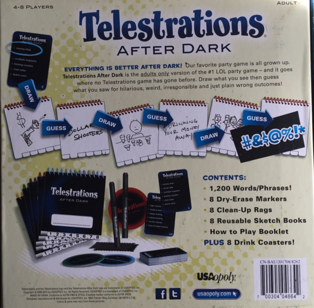 Telestrations After Dark  (4-8) board game collectible [Barcode 700304046642] - Main Image 2