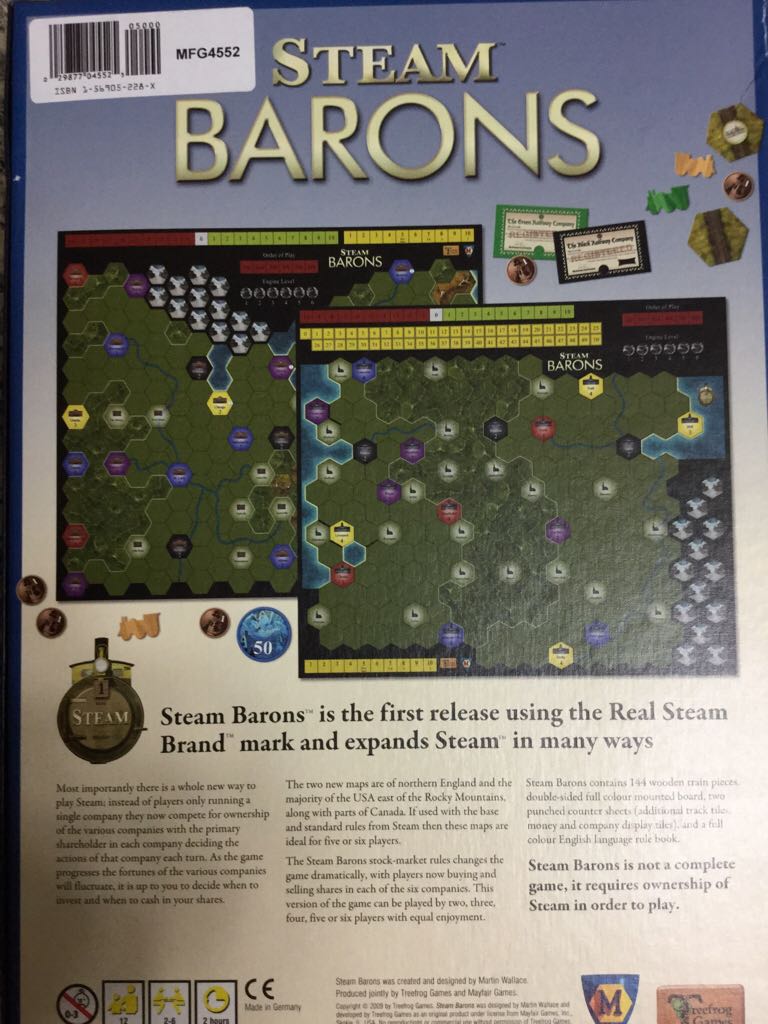 Steam Baron  board game collectible [Barcode 029877045525] - Main Image 2