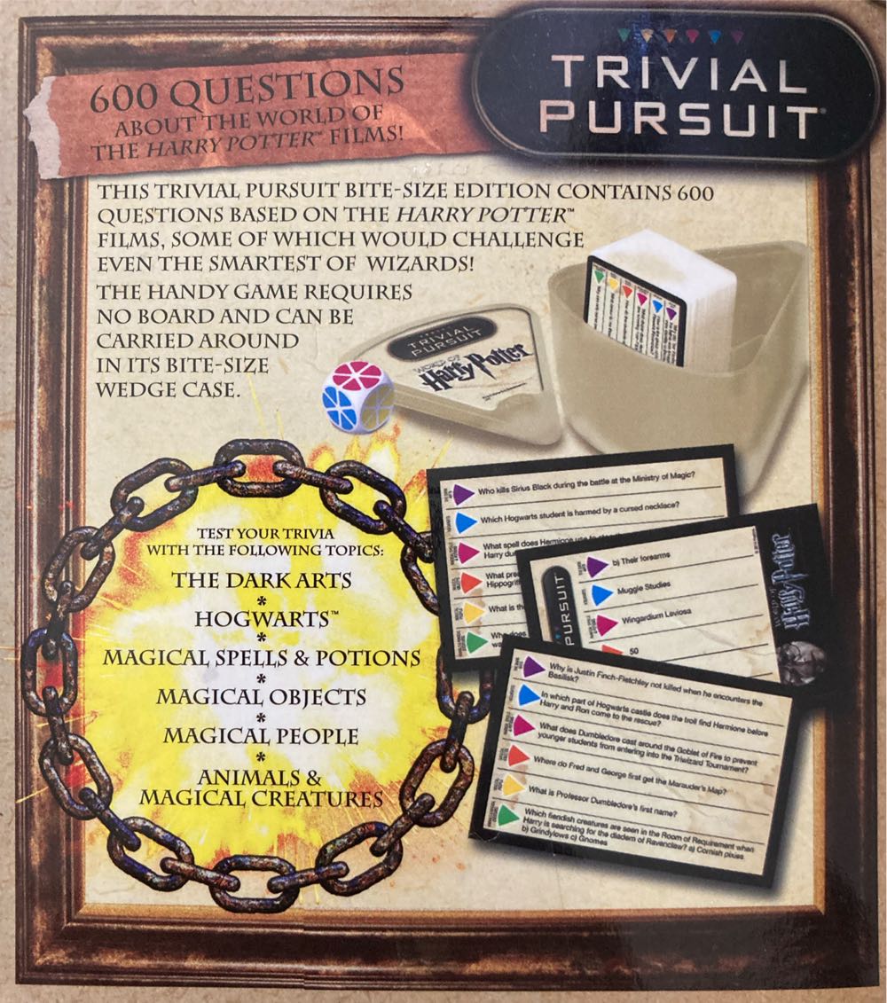 Trivial Pursuit: Harry Potter  (2) board game collectible [Barcode 700304046703] - Main Image 4