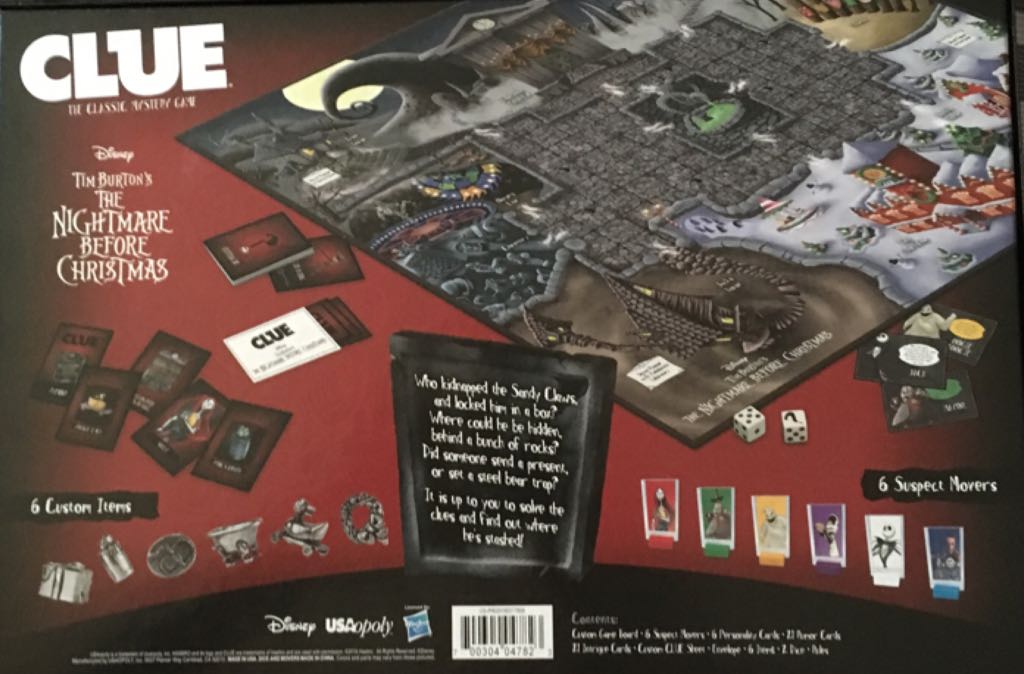 CLUE®: Tim Burton’s The Nightmare Before Christmas Edition  (2-6) board game collectible [Barcode 700304047823] - Main Image 2
