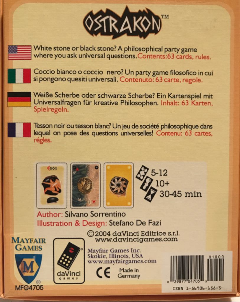 Ostrakon  (5 to 12) board game collectible [Barcode 029877047055] - Main Image 2