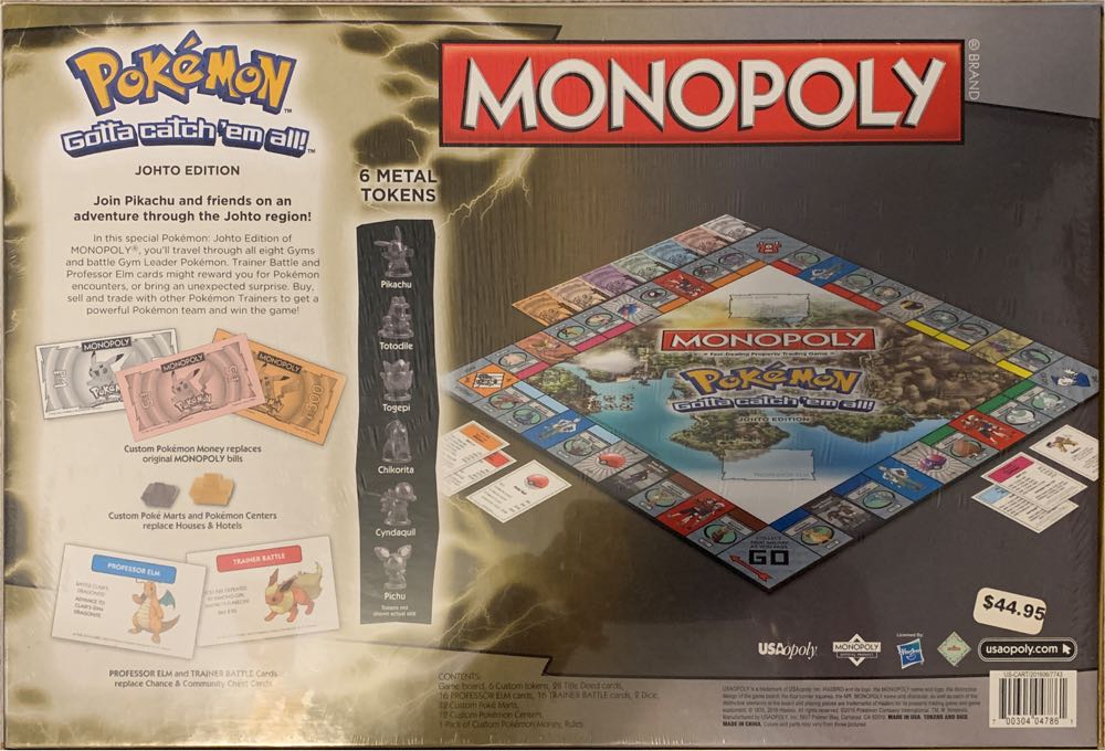 Monopoly: Pokémon Johto Edition  (2-6) board game collectible [Barcode 700304047861] - Main Image 2