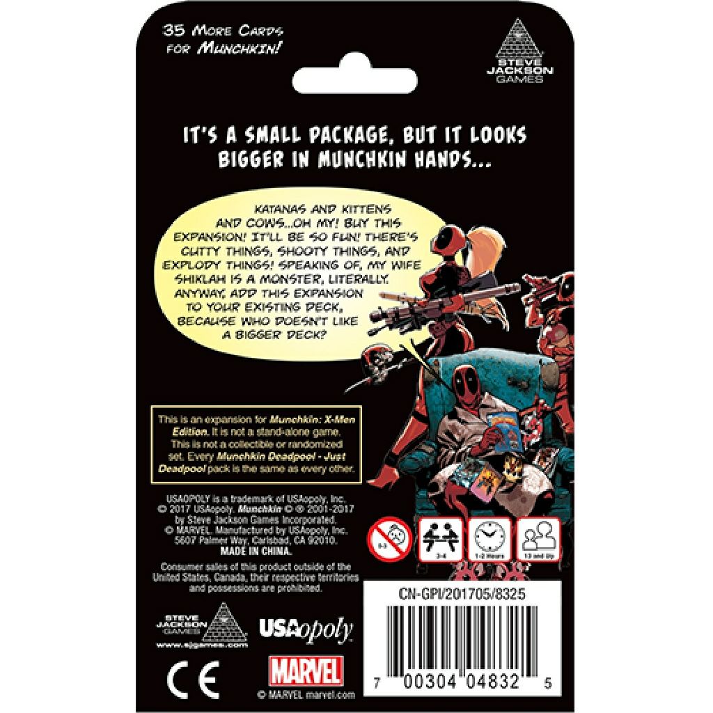 Munchkin Marvel 5: Deadpool  (3-6) board game collectible [Barcode 700304048325] - Main Image 2