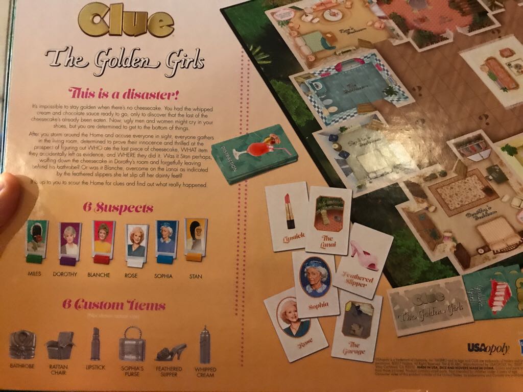 Clue TV: CLUE® The GOLDEN GIRLS Edition  (2-6) board game collectible [Barcode 700304048974] - Main Image 2