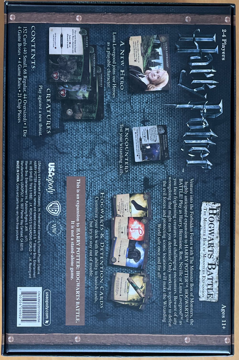 Harry Potter Hogawarts Battle: The Monster Box Of Monsters Expansion  (2-4) board game collectible [Barcode 700304049025] - Main Image 4