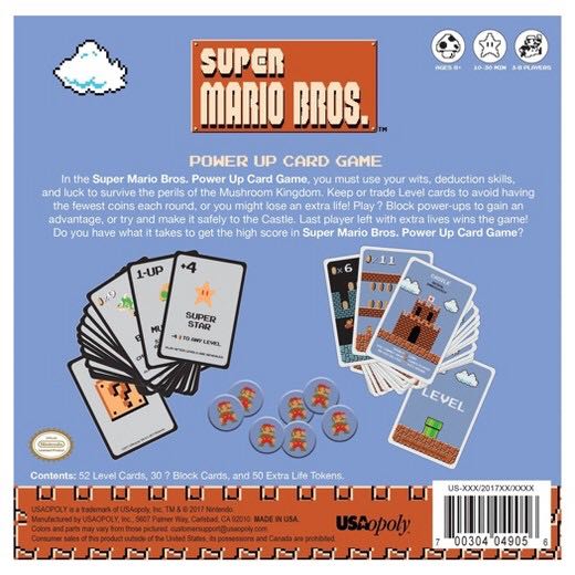 Super Mario Bros. Power Up Card Game  (3-8) board game collectible [Barcode 700304049056] - Main Image 2