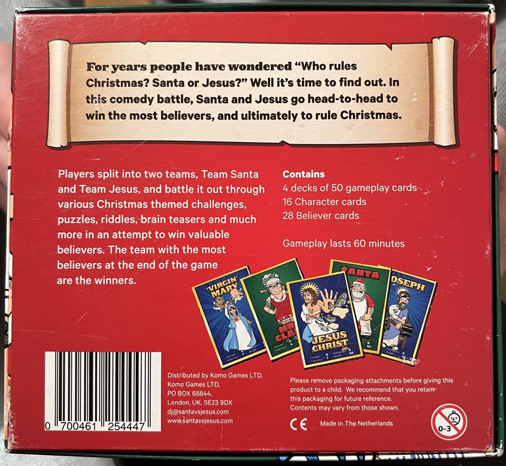 Santa Vs Jesus  (4-16) board game collectible [Barcode 700461254447] - Main Image 2