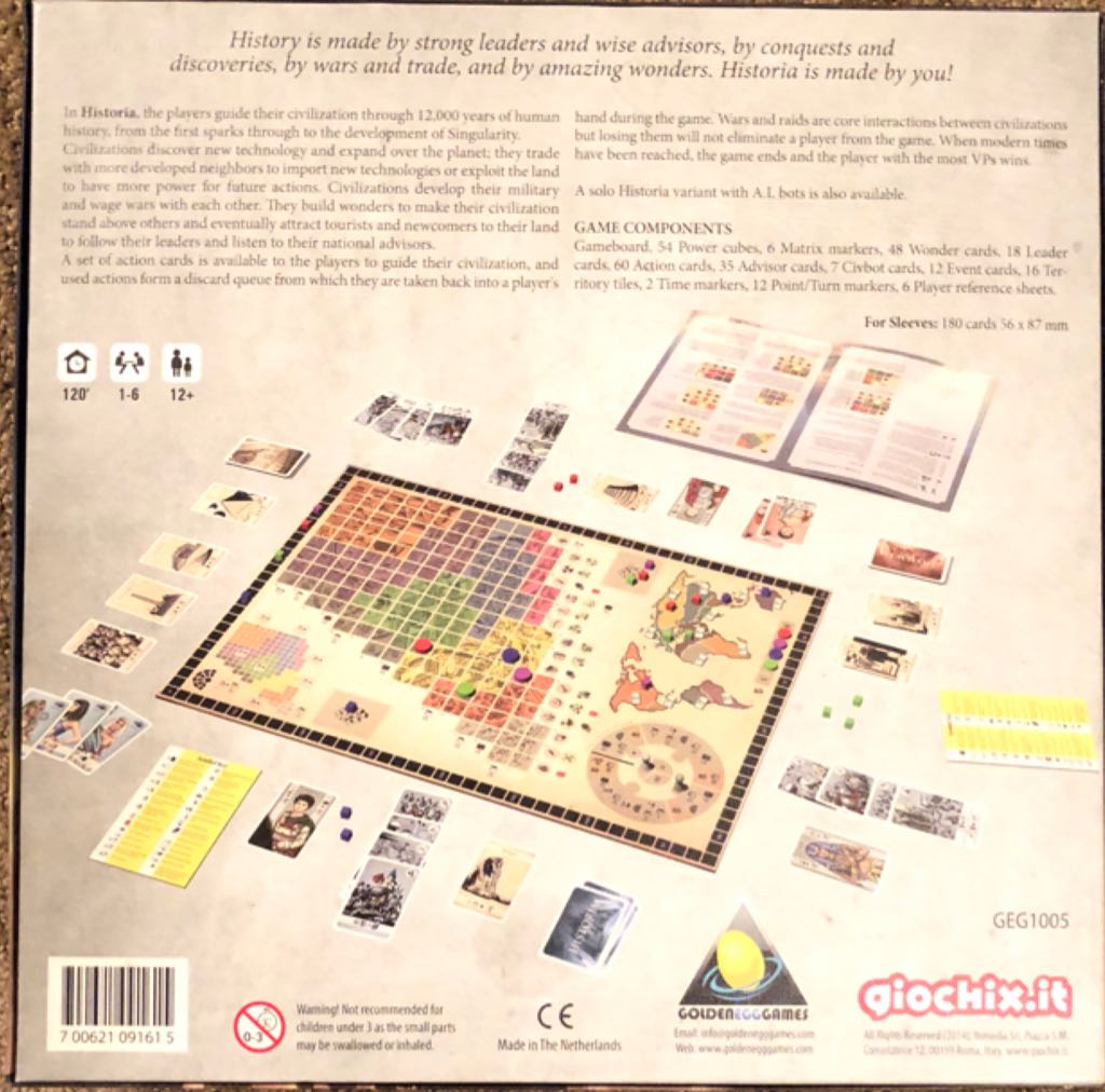 Historia  (1-6) board game collectible [Barcode 700621091615] - Main Image 2