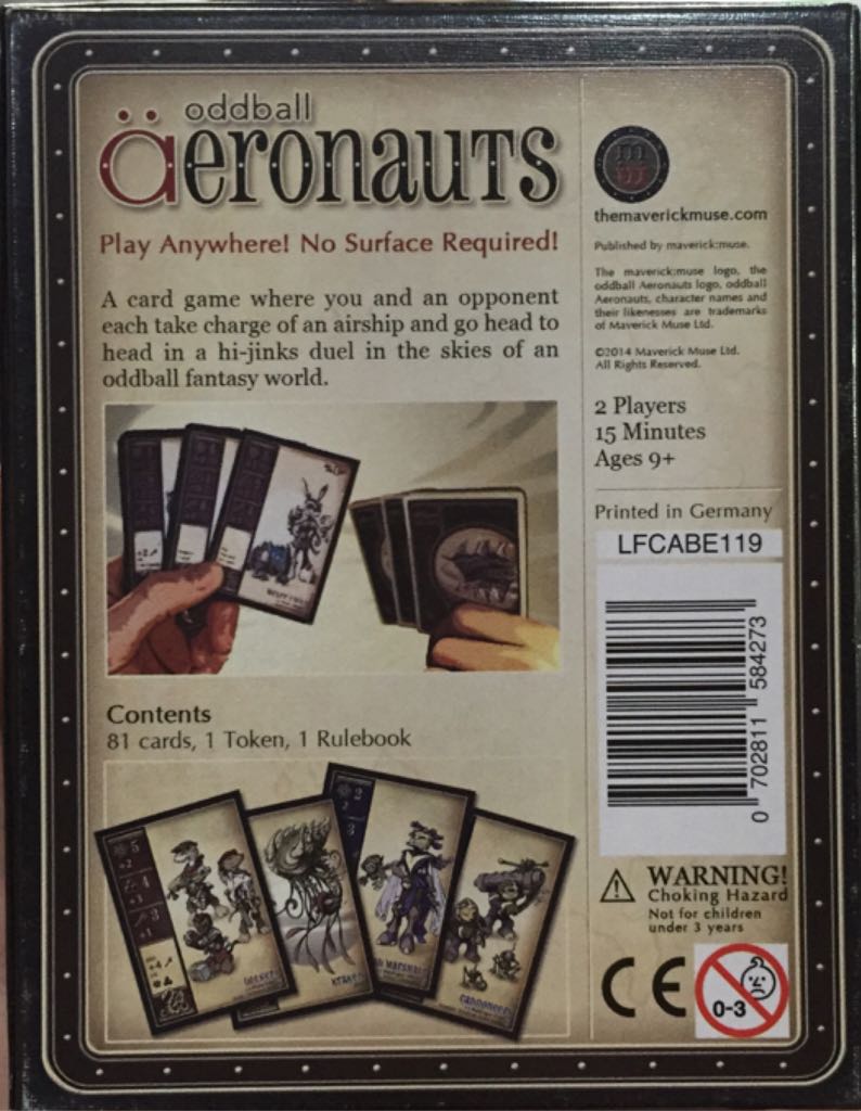 oddball Aeronauts  (2) board game collectible [Barcode 702811584273] - Main Image 2