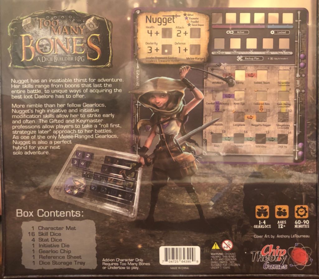 Too Many Bones: Nugget Expansion  (1-4) board game collectible [Barcode 704725643909] - Main Image 2