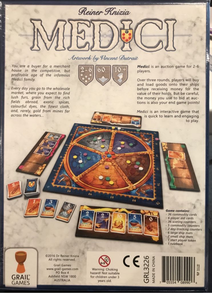 Medici  (2-6) board game collectible [Barcode 705554089906] - Main Image 2