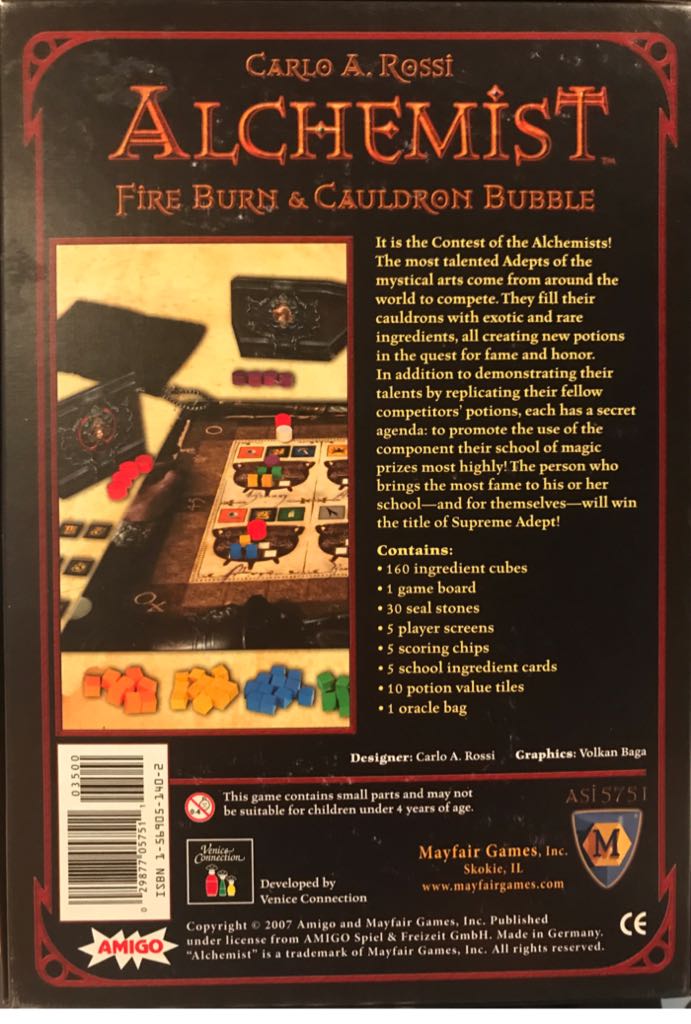 Alchemist  (2-5) board game collectible [Barcode 029877057511] - Main Image 2
