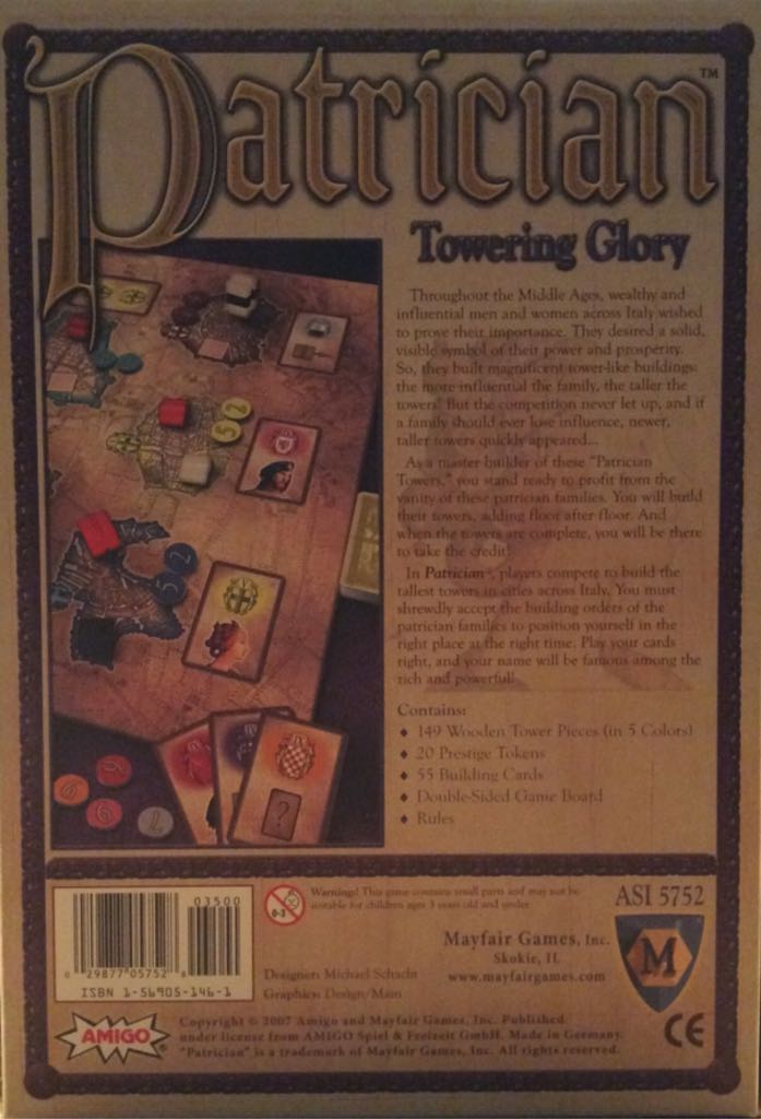 Patrician  (2-5) board game collectible [Barcode 029877057528] - Main Image 2