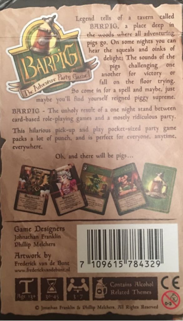 Bar Pig: The Adventure Party Game  (3-7) board game collectible [Barcode 7109615784329] - Main Image 2