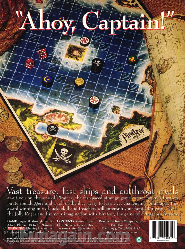 Pirateer the game of outrageous fortune  (2-4) board game collectible [Barcode 711237040119] - Main Image 2