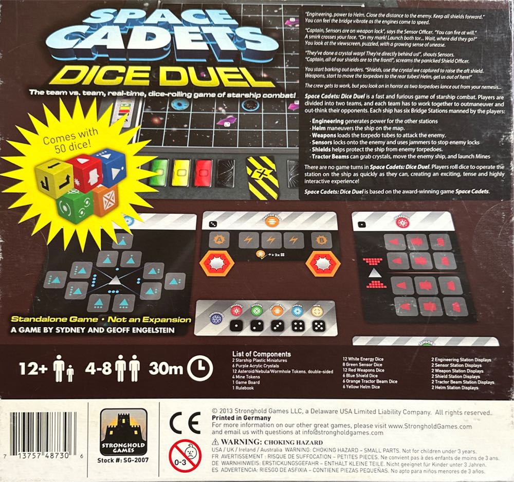 Space Cadets Dice Duel  (4-8) board game collectible [Barcode 713757487306] - Main Image 2