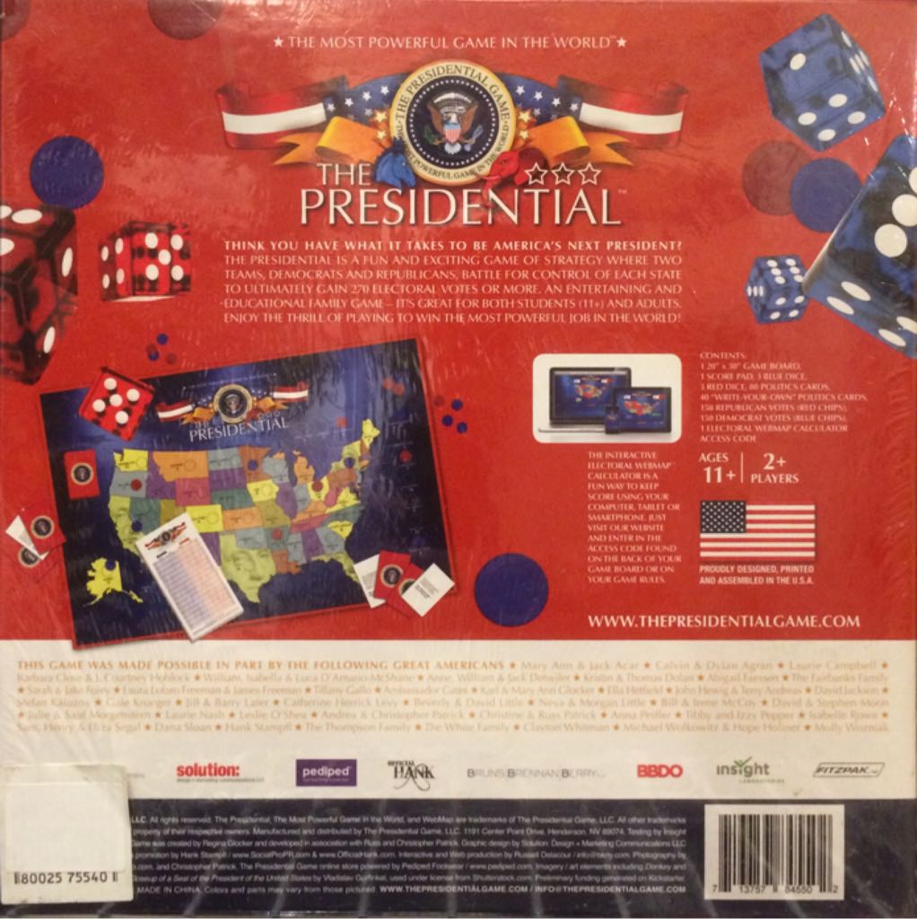 The Presidential  (2) board game collectible [Barcode 713757845502] - Main Image 2