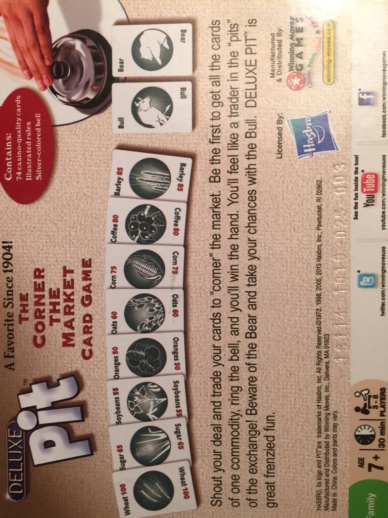 Pit  (3-8) board game collectible [Barcode 714043010192] - Main Image 2