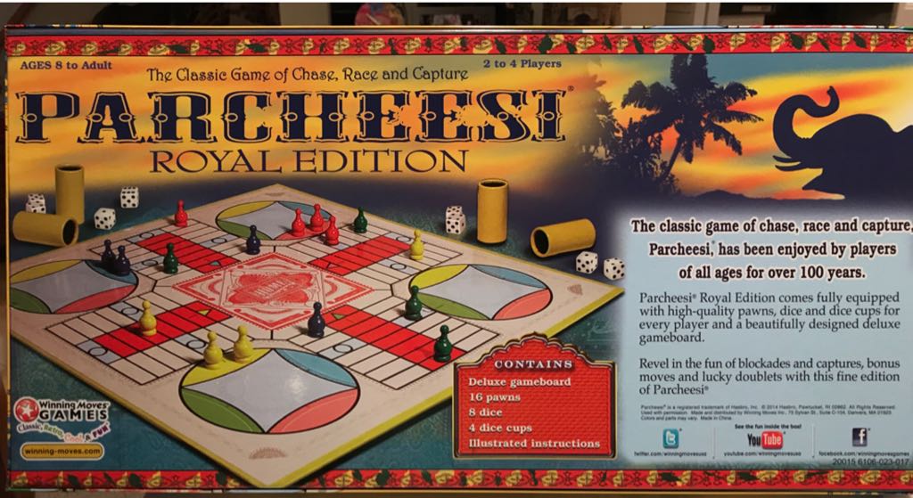 Parcheesi Royal Edition  (2-4) board game collectible [Barcode 714043061064] - Main Image 2