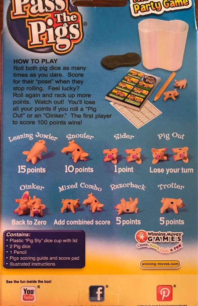 Pass The Pigs  (2+) board game collectible [Barcode 714043061217] - Main Image 2