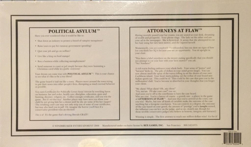 Political Asylum   (2-6) board game collectible [Barcode 715234322445] - Main Image 2