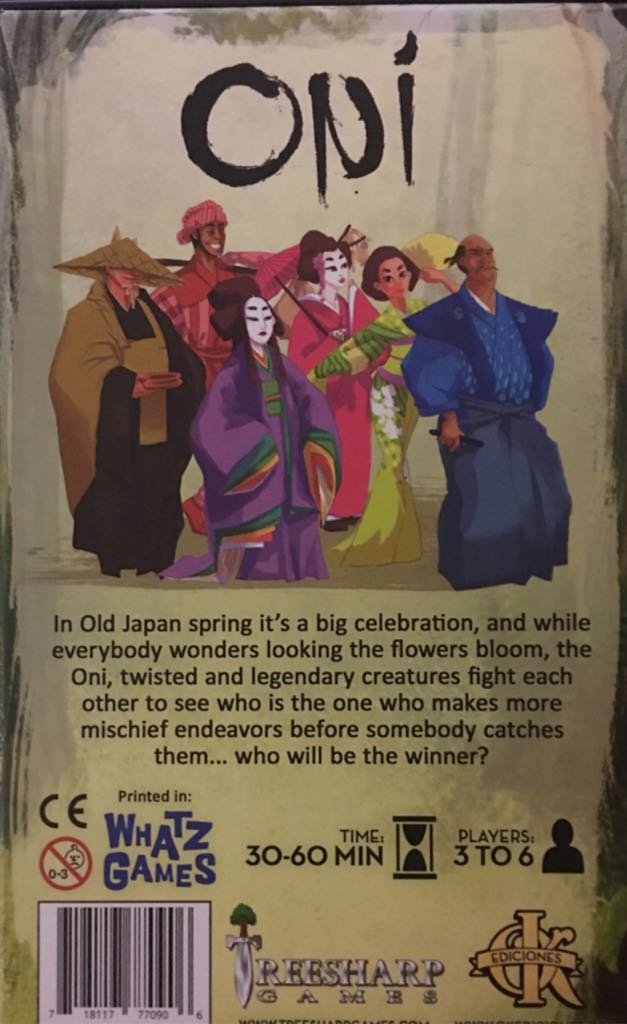 Oni  (3-6) board game collectible [Barcode 718117770906] - Main Image 2