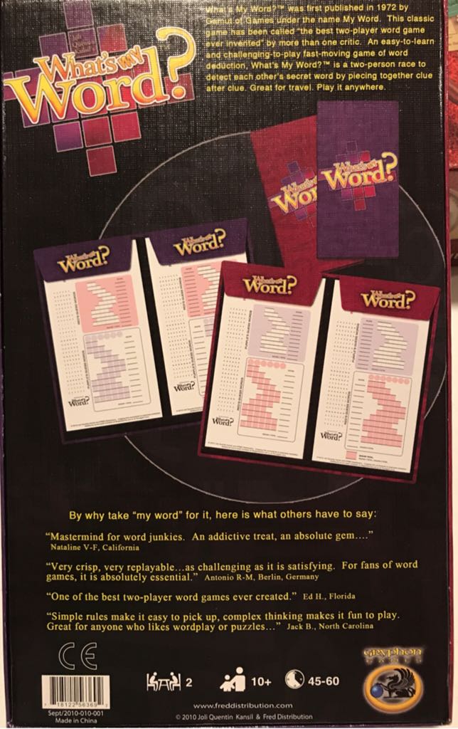 What’s My Word?  (2) board game collectible [Barcode 718122563692] - Main Image 2