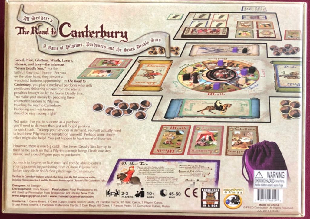 Road to Canterbury, The  (2-3) board game collectible [Barcode 718122565498] - Main Image 2