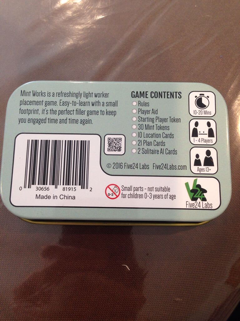 Mint Works  (1-4) board game collectible [Barcode 030656819152] - Main Image 2