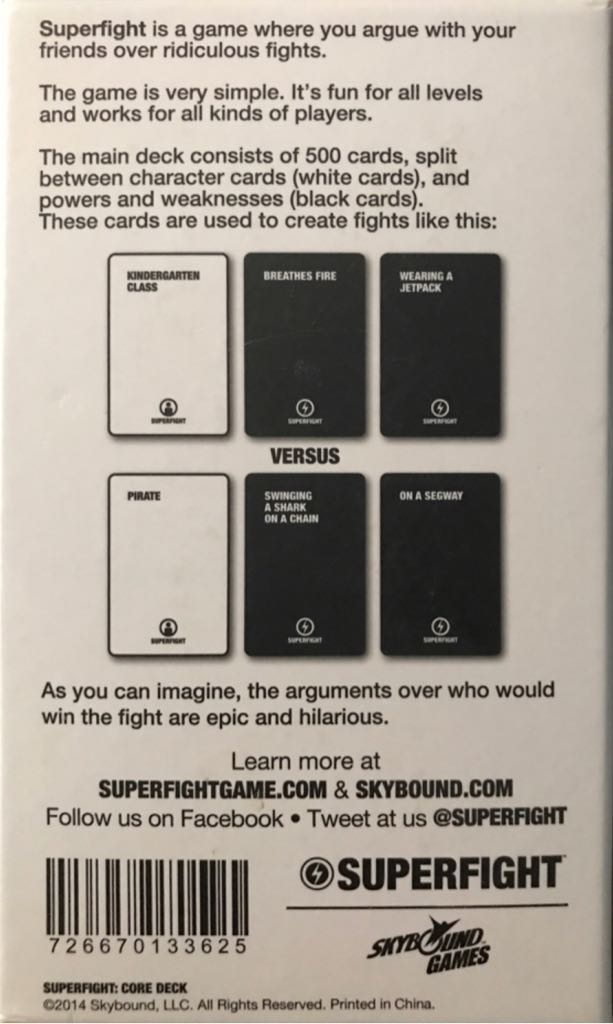 Superfight  (10) board game collectible [Barcode 726670133625] - Main Image 2