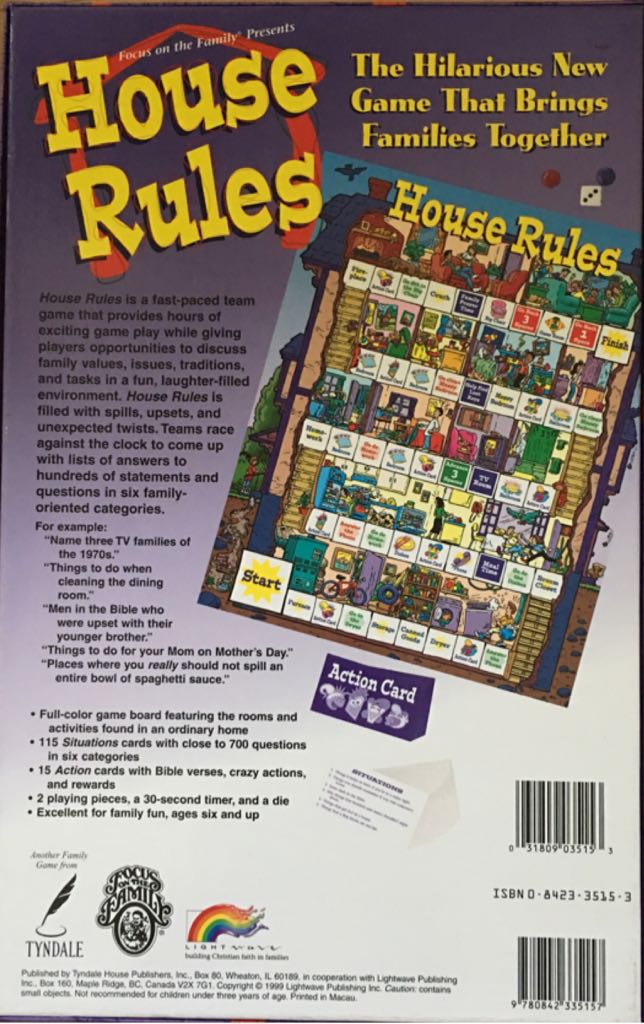 House Rules  (2+) board game collectible [Barcode 031809035153] - Main Image 2