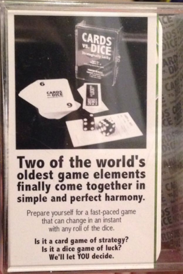 Cards Vs. Dice  (2-4) board game collectible [Barcode 727908836202] - Main Image 2
