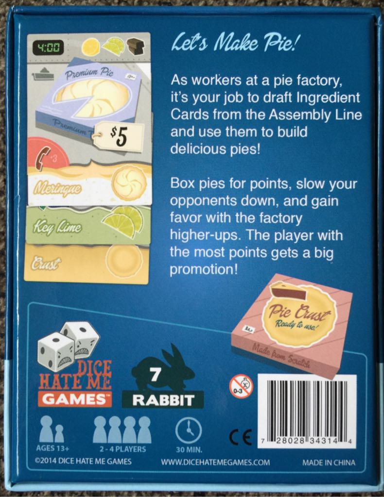 Pie Factory  (2-4) board game collectible [Barcode 728028343144] - Main Image 2