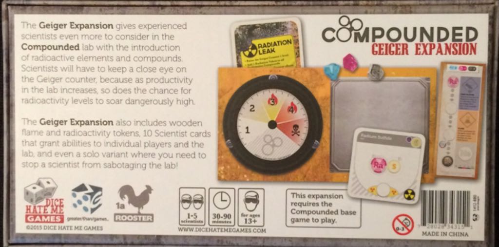 Compounded: Geiger Expansion  (1 - 5) board game collectible [Barcode 728028343151] - Main Image 2