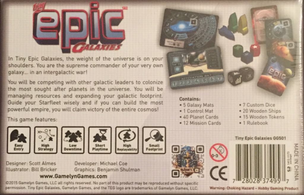 Tiny Epic Galaxies  (2 to 5) board game collectible [Barcode 728028374957] - Main Image 3