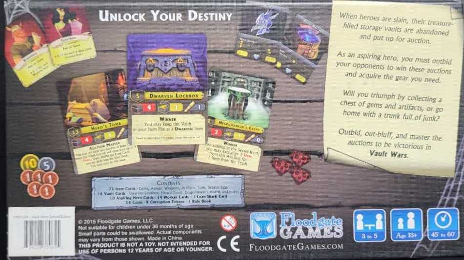 Vault Wars: Kickstarter Deluxe  (3-5) board game collectible [Barcode 728028379655] - Main Image 3