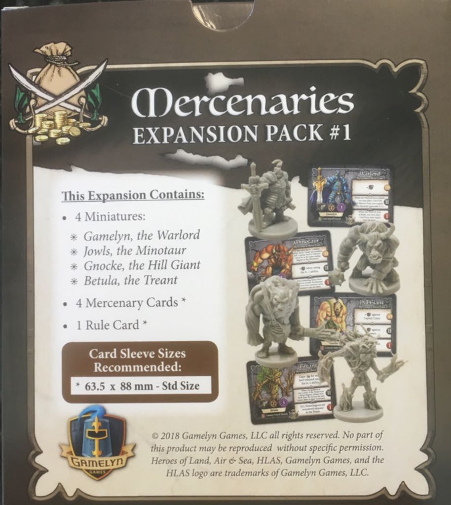 Heroes of Land, Air & Sea: Mercenaries Pack #1  (1-6) board game collectible [Barcode 728028444827] - Main Image 2