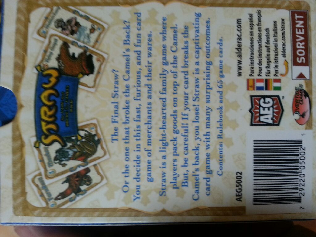 Straw  (2-6) board game collectible [Barcode 729220050021] - Main Image 2